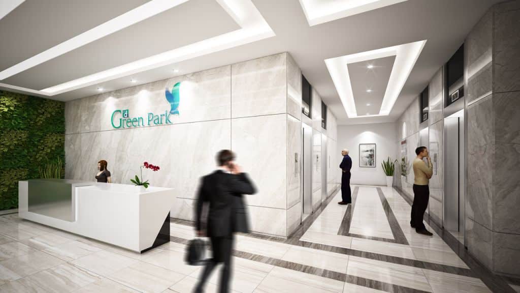 Lễ tân tại sảnh căn hộ Chung cư Phương Đông Green Park