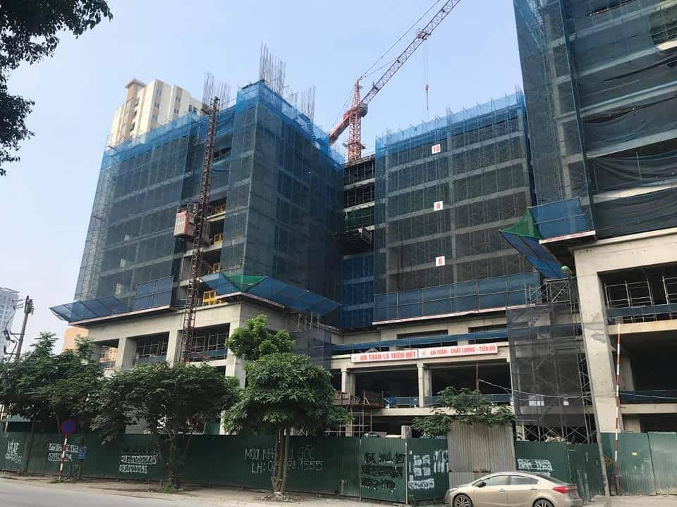 Cập nhật tiến độ thi công 22/4/2020 đổ bê tông tầng 12 tòa B1 và B2, đổ bê tông tầng 10 tòa A1 và A2