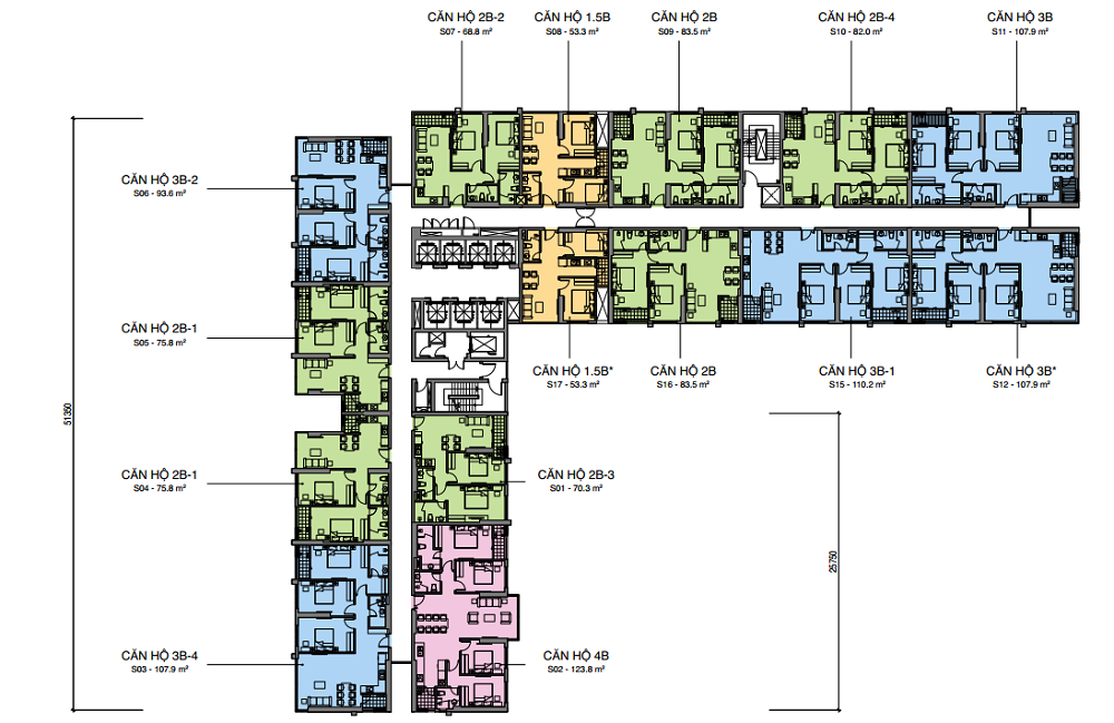 Mặt bằng Tháp S Dự án Mipec Rubik 360 Xuân Thủy cập nhật Tháng 12 năm 2019